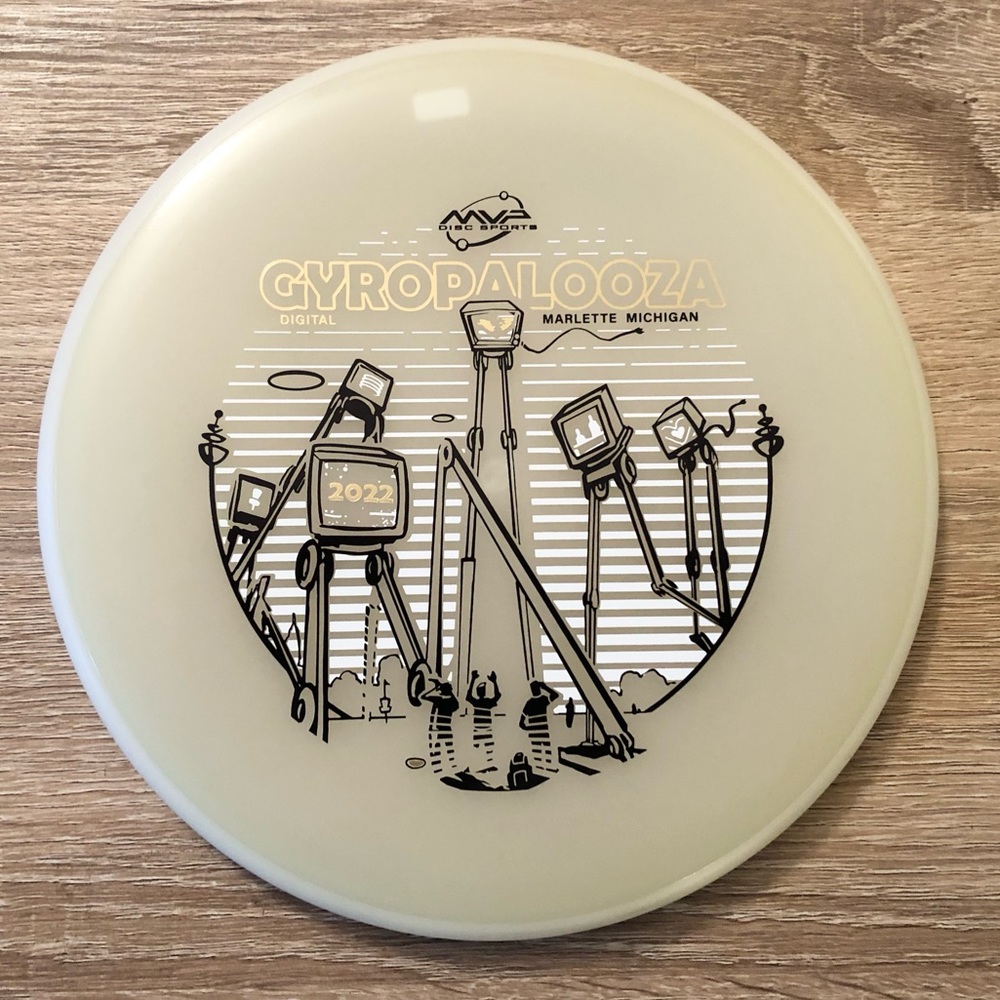 Axiom Discs Prototype Total Eclipse Proxy Gyropalooza 2022 glow disc golf putter